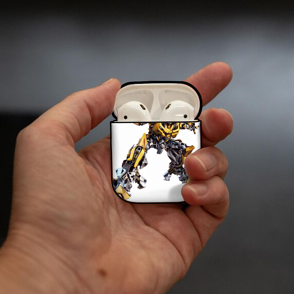 Transformers トランスフォーマー AirPods 第2世代保護ケース ハードシェル ブラック 耐衝撃・防指紋・カラビナ付き