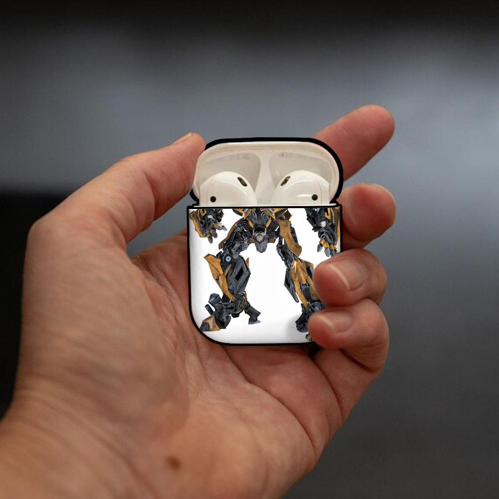 Transformers トランスフォーマー AirPods 第2世代保護ケース ハードシェル ブラック 耐衝撃・防指紋・カラビナ付き