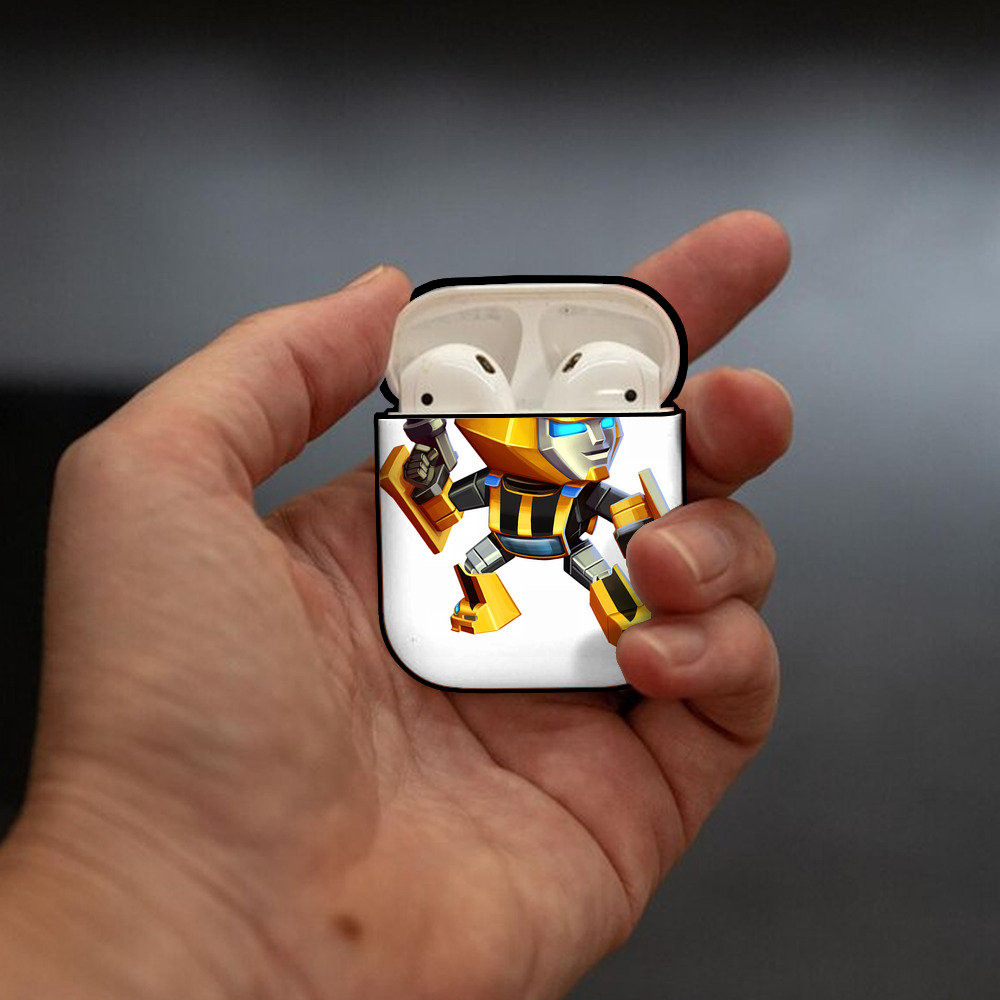 Transformers トランスフォーマー AirPods 第2世代保護ケース ハードシェル ブラック 耐衝撃・防指紋・カラビナ付き