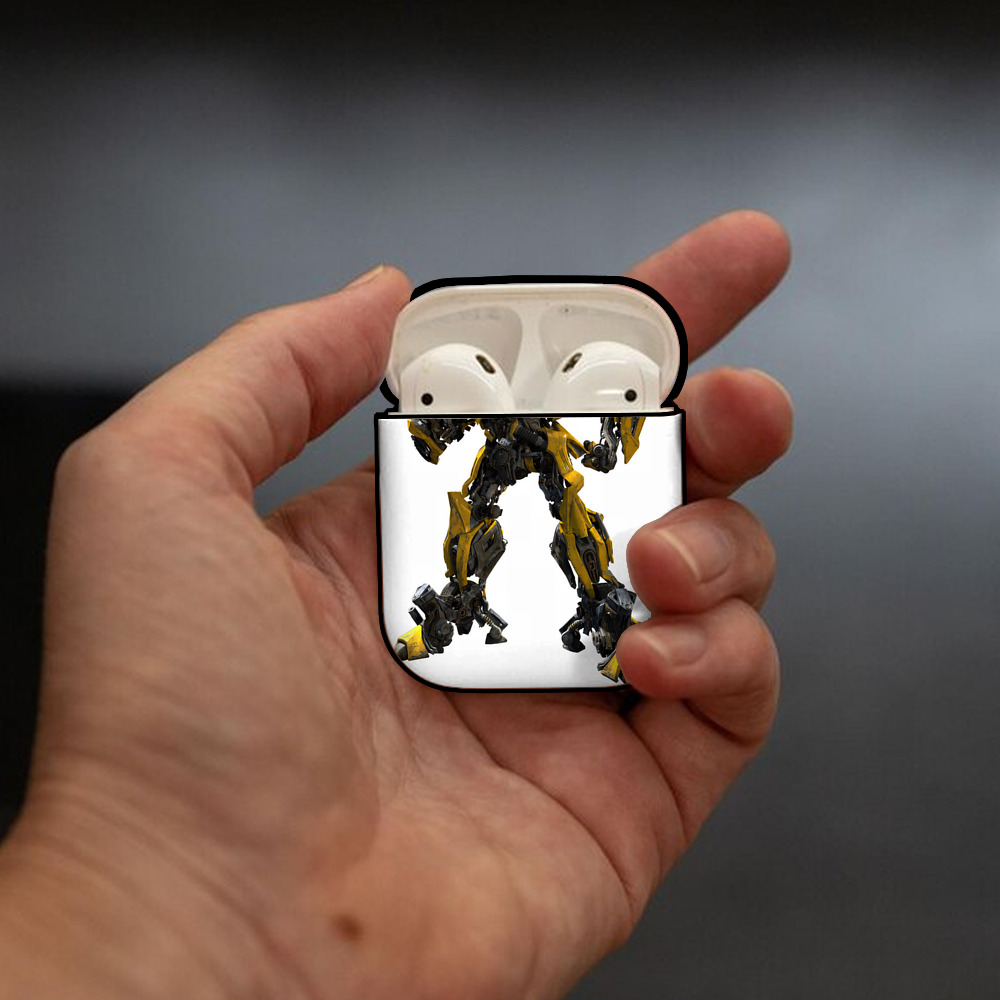 Transformers トランスフォーマー AirPods 第2世代保護ケース ハードシェル ブラック 耐衝撃・防指紋・カラビナ付き