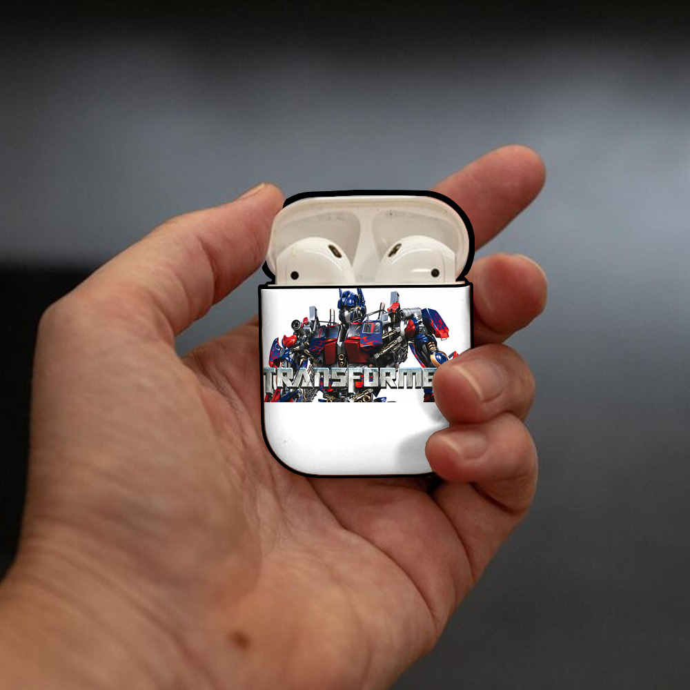 Transformers トランスフォーマー AirPods 第2世代保護ケース ハードシェル ブラック 耐衝撃・防指紋・カラビナ付き
