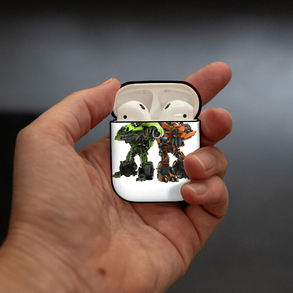 Transformers トランスフォーマー AirPods 第2世代保護ケース ハードシェル ブラック 耐衝撃・防指紋・カラビナ付き