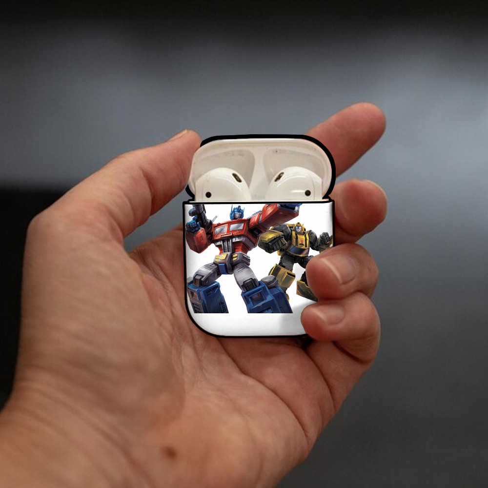 Transformers トランスフォーマー AirPods 第2世代保護ケース ハードシェル ブラック 耐衝撃・防指紋・カラビナ付き