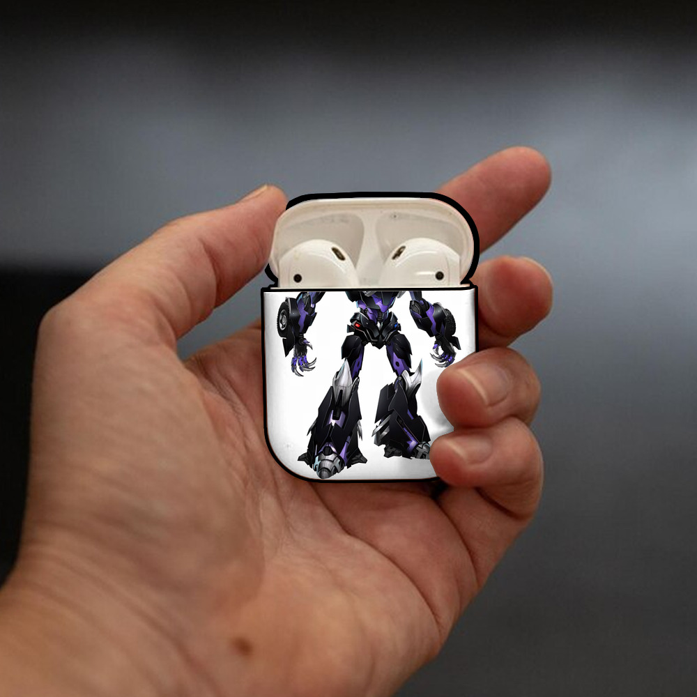 Transformers トランスフォーマー AirPods 第2世代保護ケース ハードシェル ブラック 耐衝撃・防指紋・カラビナ付き