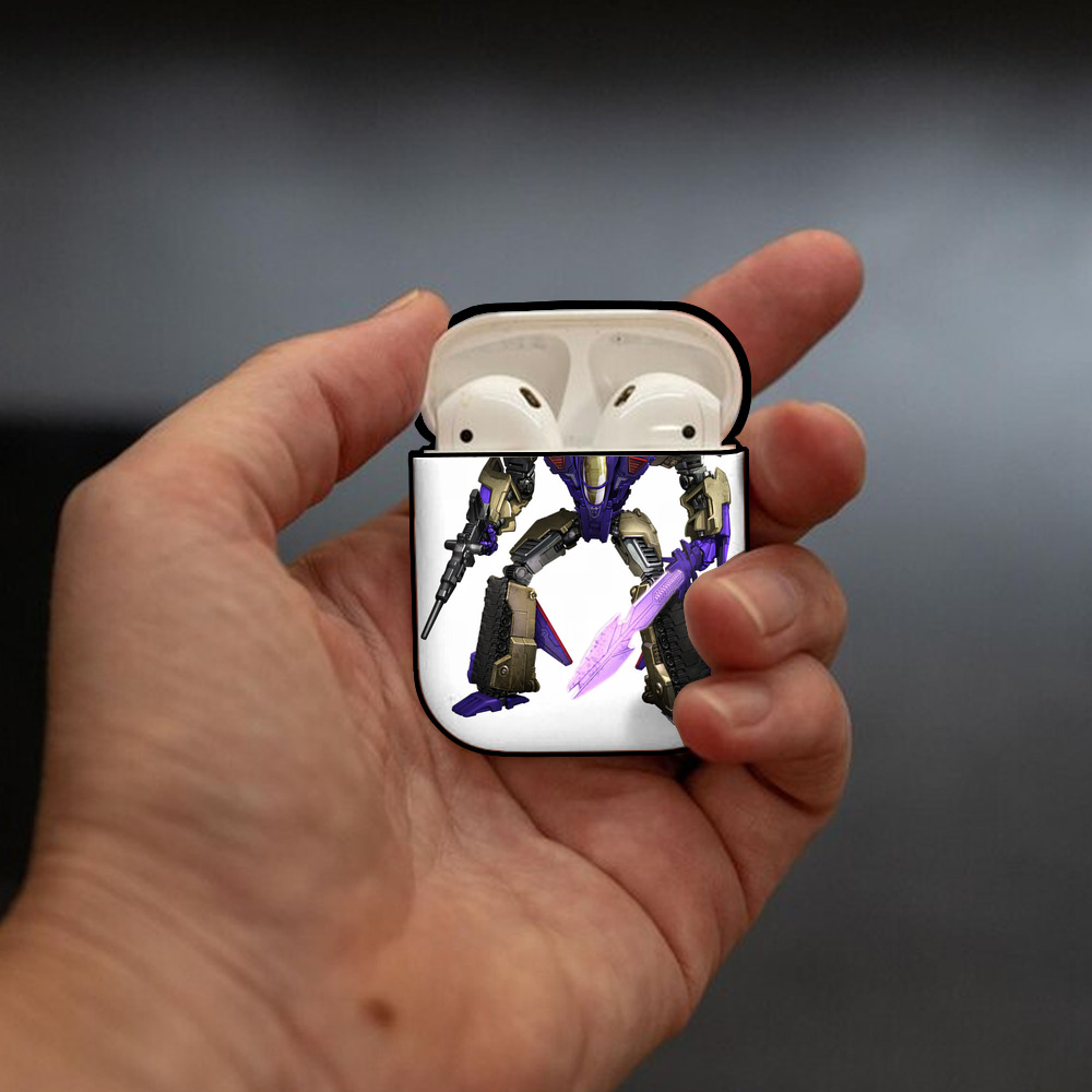 Transformers トランスフォーマー AirPods 第2世代保護ケース ハードシェル ブラック 耐衝撃・防指紋・カラビナ付き