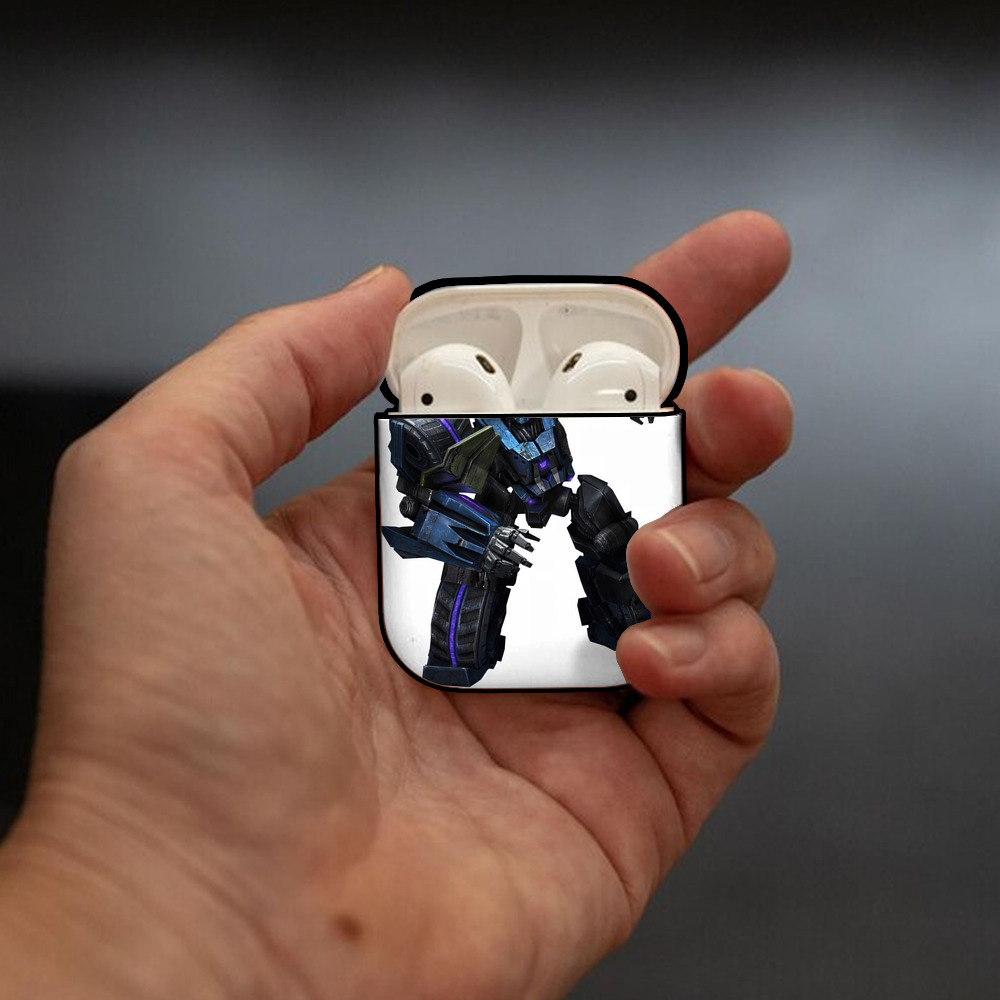 Transformers トランスフォーマー AirPods 第2世代保護ケース ハードシェル ブラック 耐衝撃・防指紋・カラビナ付き