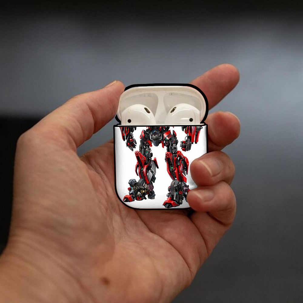 Transformers トランスフォーマー AirPods 第2世代保護ケース ハードシェル ブラック 耐衝撃・防指紋・カラビナ付き