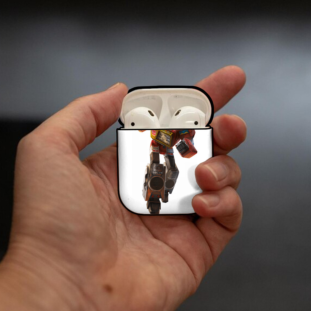 Transformers トランスフォーマー AirPods 第2世代保護ケース ハードシェル ブラック 耐衝撃・防指紋・カラビナ付き