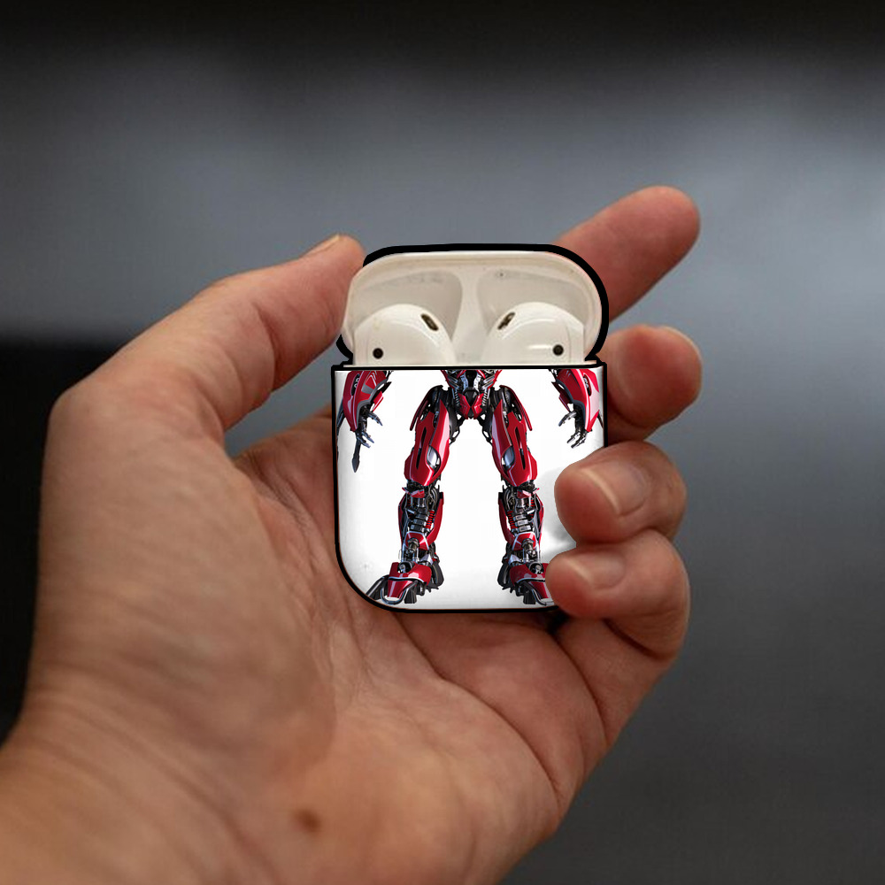 Transformers トランスフォーマー AirPods 第2世代保護ケース ハードシェル ブラック 耐衝撃・防指紋・カラビナ付き