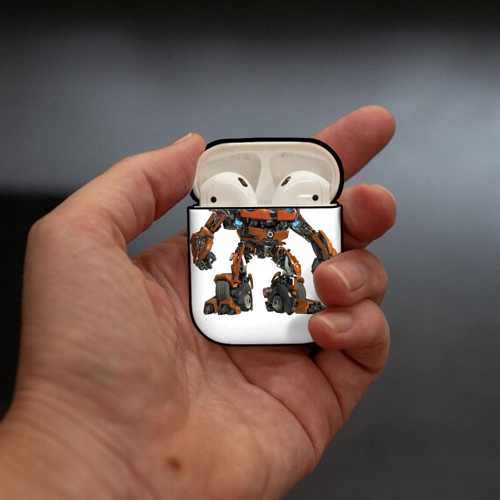 Transformers トランスフォーマー AirPods 第2世代保護ケース ハードシェル ブラック 耐衝撃・防指紋・カラビナ付き