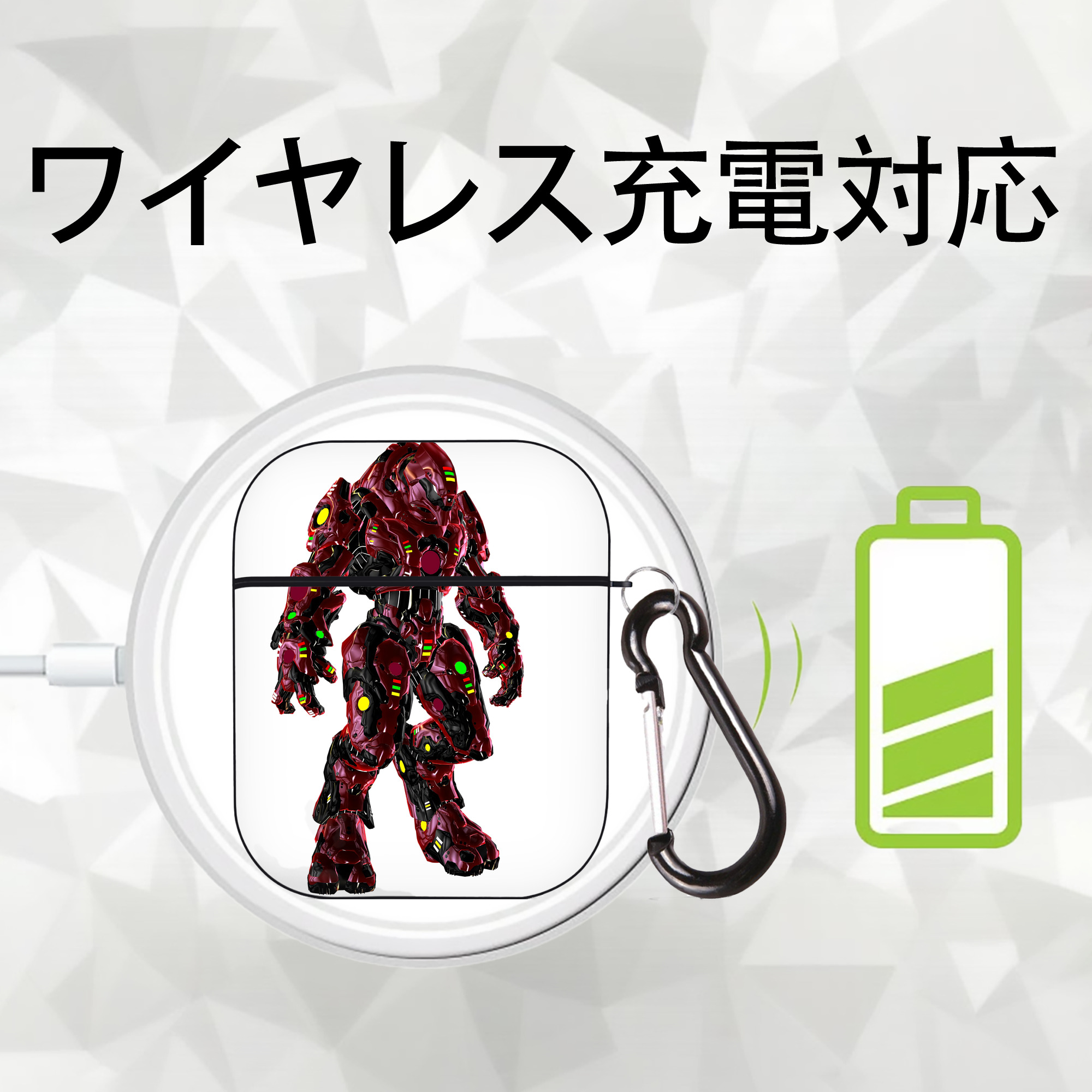Transformers トランスフォーマー AirPods 第2世代保護ケース ハードシェル ブラック 耐衝撃・防指紋・カラビナ付き