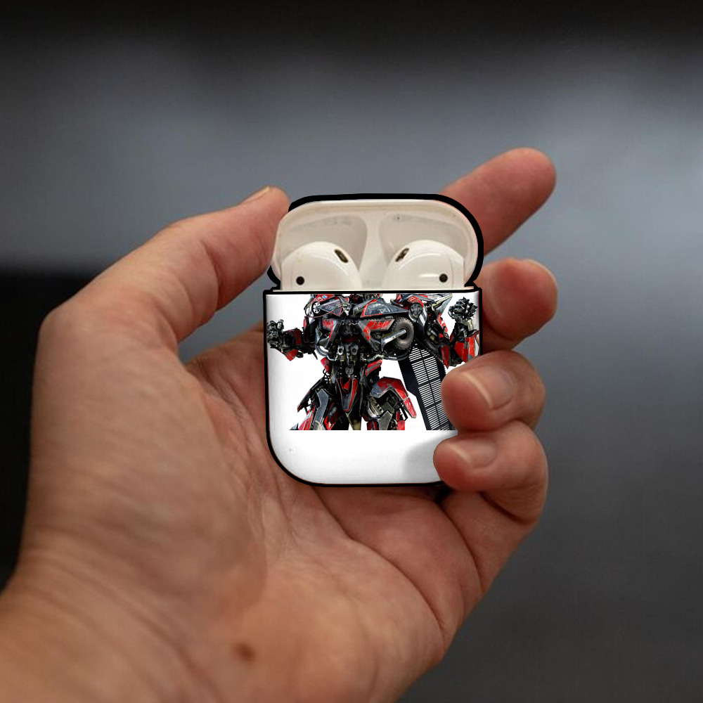 Transformers トランスフォーマー AirPods 第2世代保護ケース ハードシェル ブラック 耐衝撃・防指紋・カラビナ付き