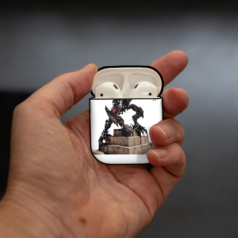 Transformers トランスフォーマー AirPods 第2世代保護ケース ハードシェル ブラック 耐衝撃・防指紋・カラビナ付き