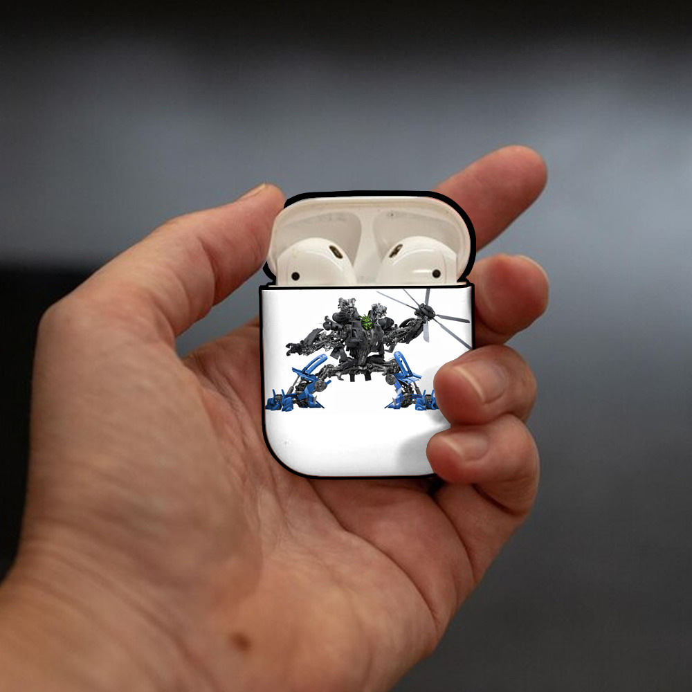 Transformers トランスフォーマー AirPods 第2世代保護ケース ハードシェル ブラック 耐衝撃・防指紋・カラビナ付き