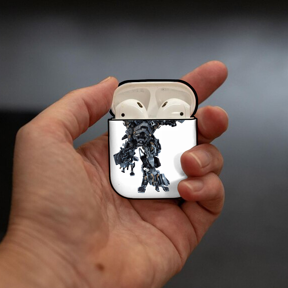 Transformers トランスフォーマー AirPods 第2世代保護ケース ハードシェル ブラック 耐衝撃・防指紋・カラビナ付き