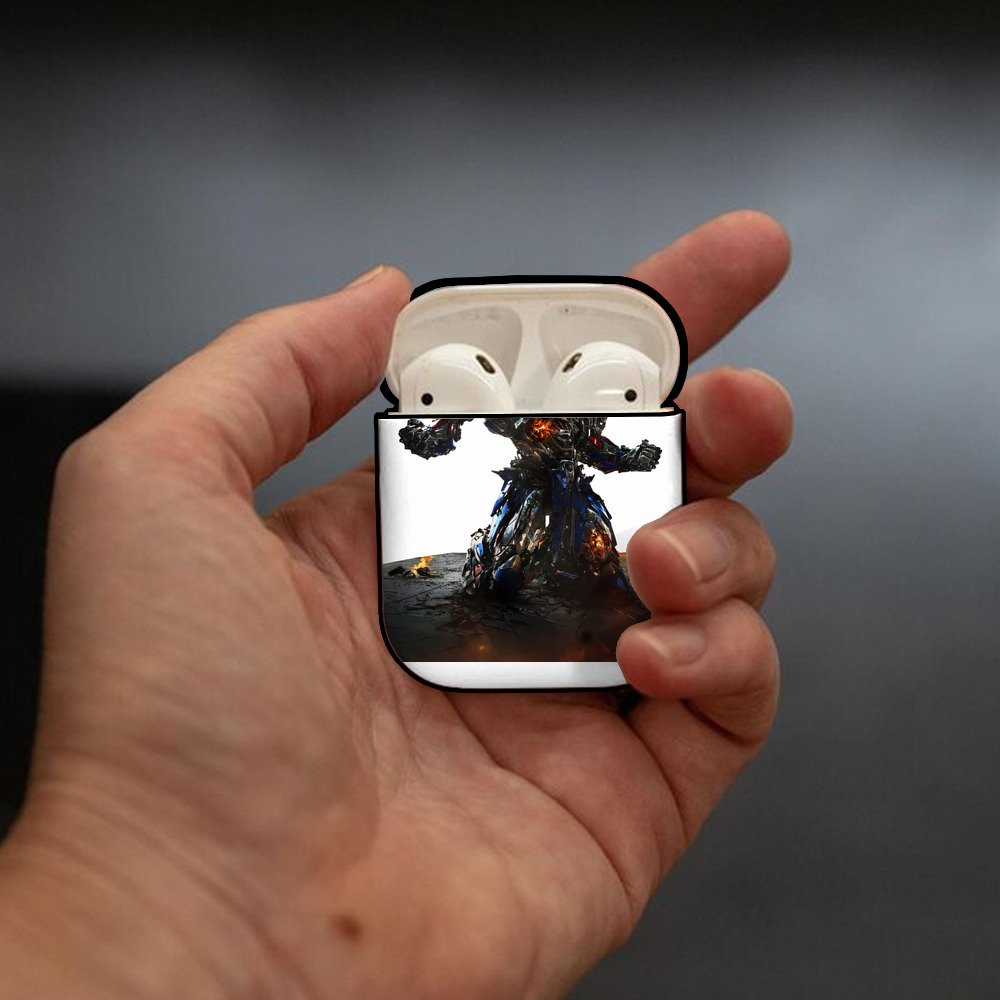 Transformers トランスフォーマー AirPods 第2世代保護ケース ハードシェル ブラック 耐衝撃・防指紋・カラビナ付き