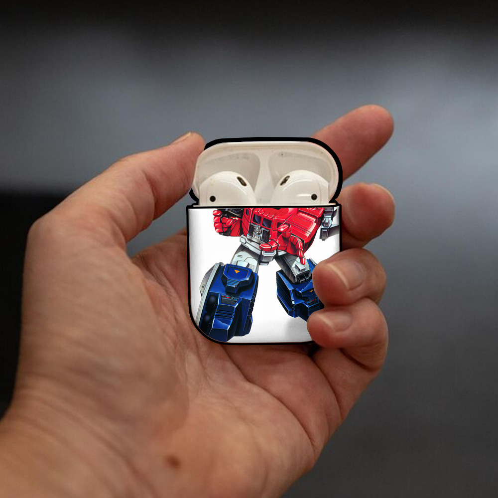 Transformers トランスフォーマー AirPods 第2世代保護ケース ハードシェル ブラック 耐衝撃・防指紋・カラビナ付き