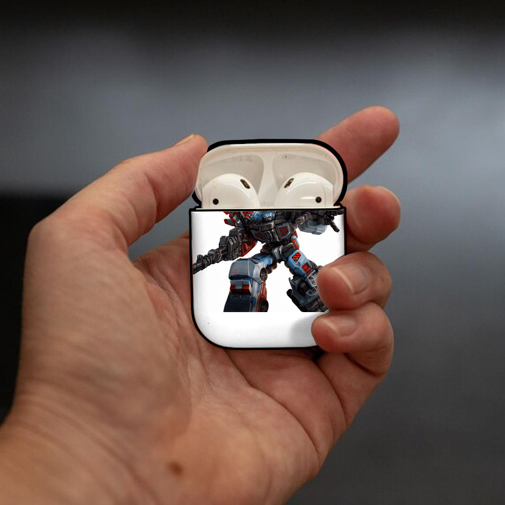 Transformers トランスフォーマー AirPods 第2世代保護ケース ハードシェル ブラック 耐衝撃・防指紋・カラビナ付き