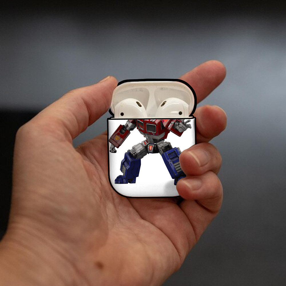 Transformers トランスフォーマー AirPods 第2世代保護ケース ハードシェル ブラック 耐衝撃・防指紋・カラビナ付き