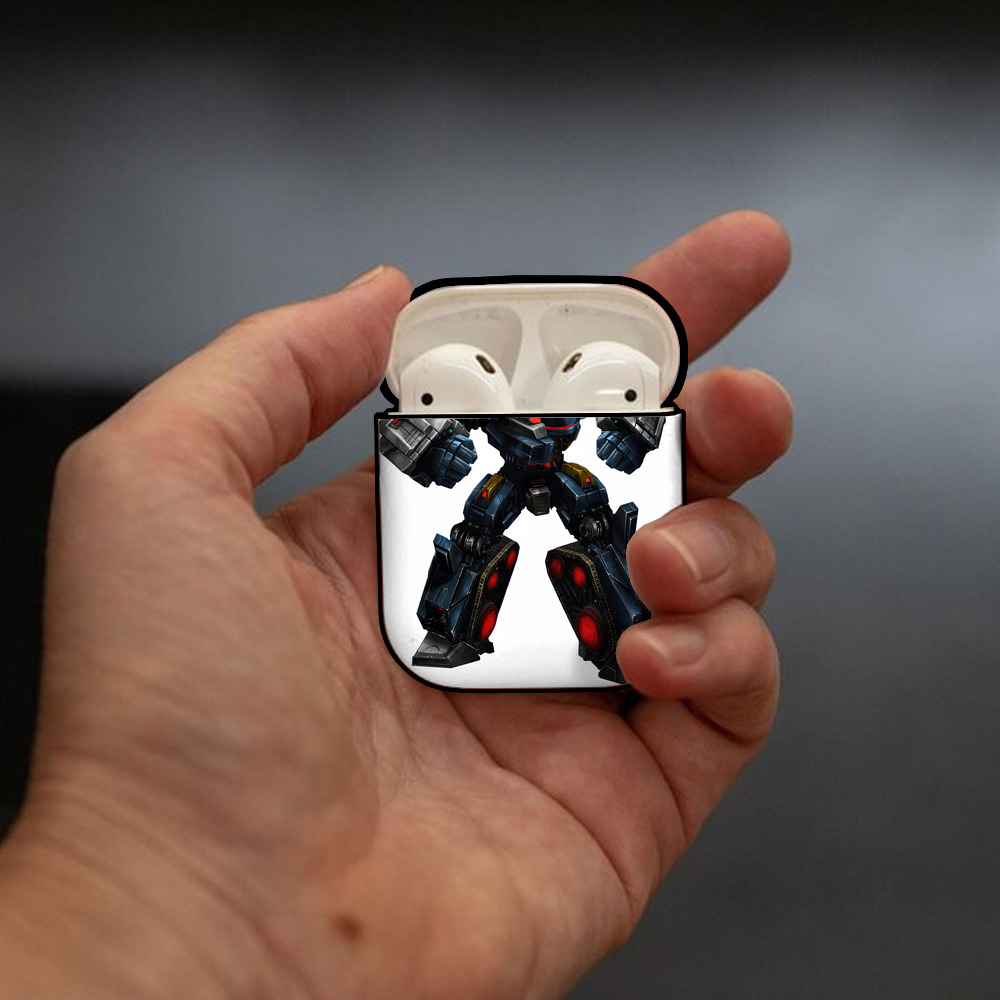 Transformers トランスフォーマー AirPods 第2世代保護ケース ハードシェル ブラック 耐衝撃・防指紋・カラビナ付き