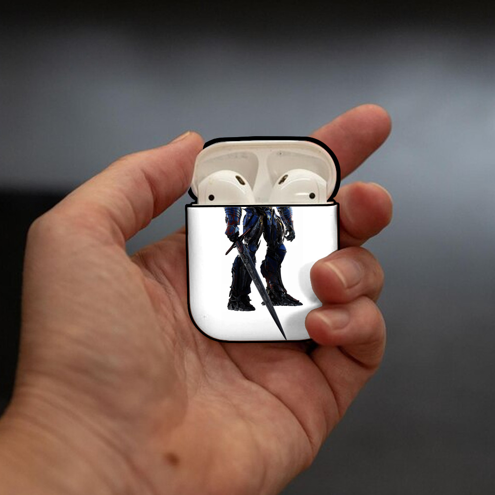 Transformers トランスフォーマー AirPods 第2世代保護ケース ハードシェル ブラック 耐衝撃・防指紋・カラビナ付き