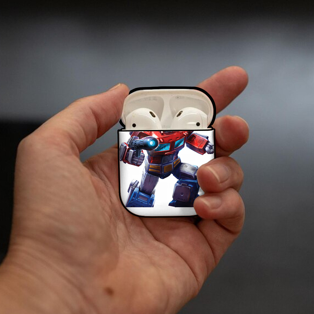 Transformers トランスフォーマー AirPods 第2世代保護ケース ハードシェル ブラック 耐衝撃・防指紋・カラビナ付き