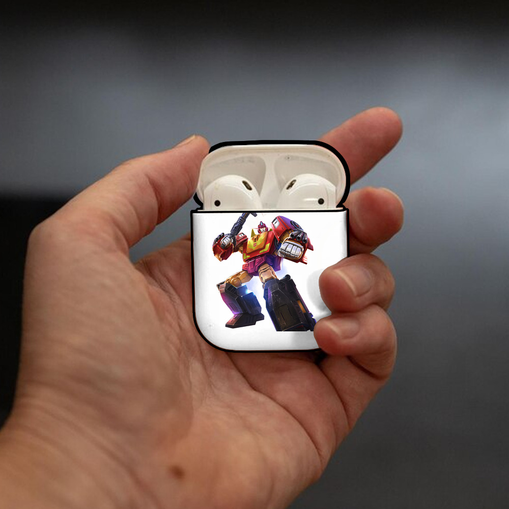 Transformers トランスフォーマー AirPods 第2世代保護ケース ハードシェル ブラック 耐衝撃・防指紋・カラビナ付き