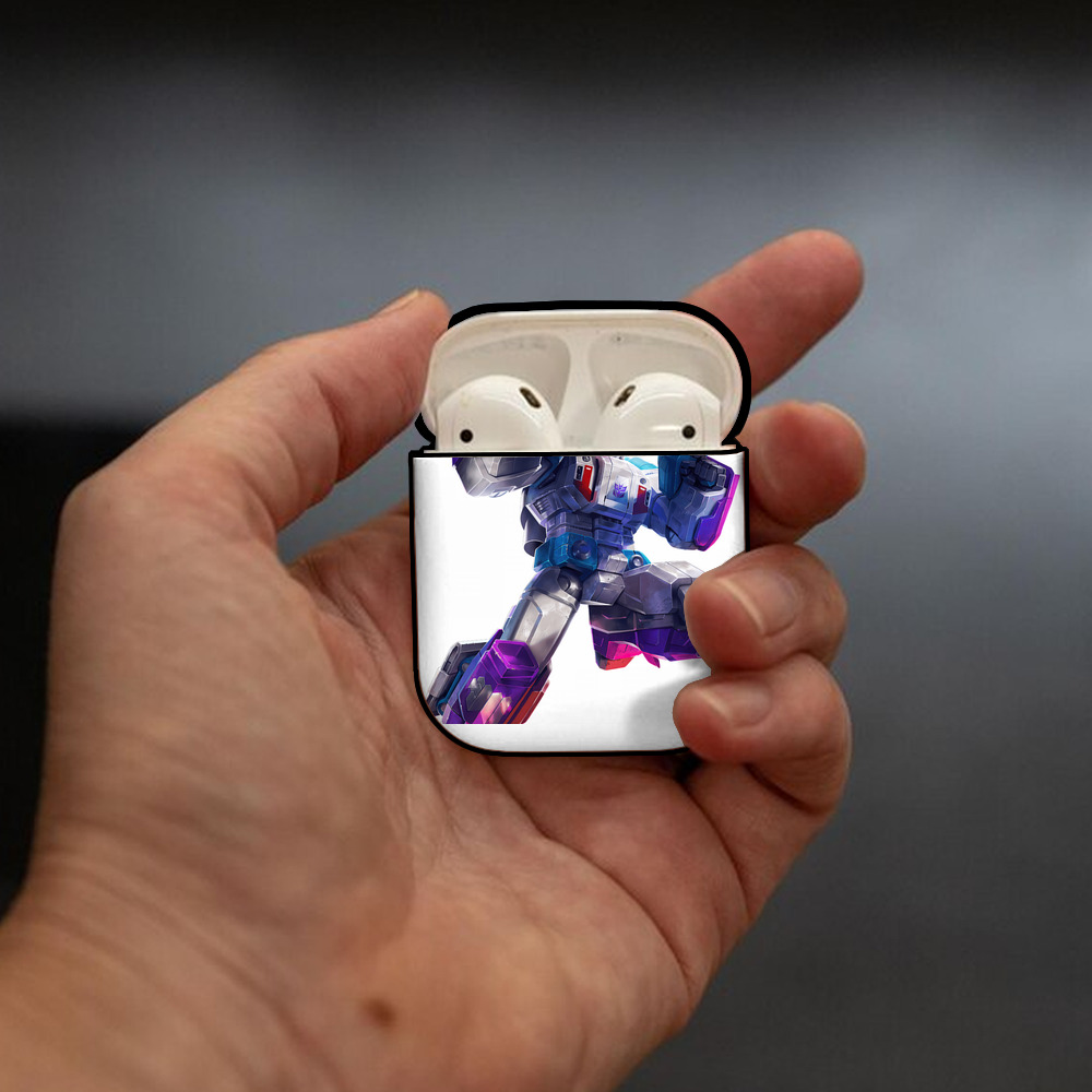 Transformers トランスフォーマー AirPods 第2世代保護ケース ハードシェル ブラック 耐衝撃・防指紋・カラビナ付き