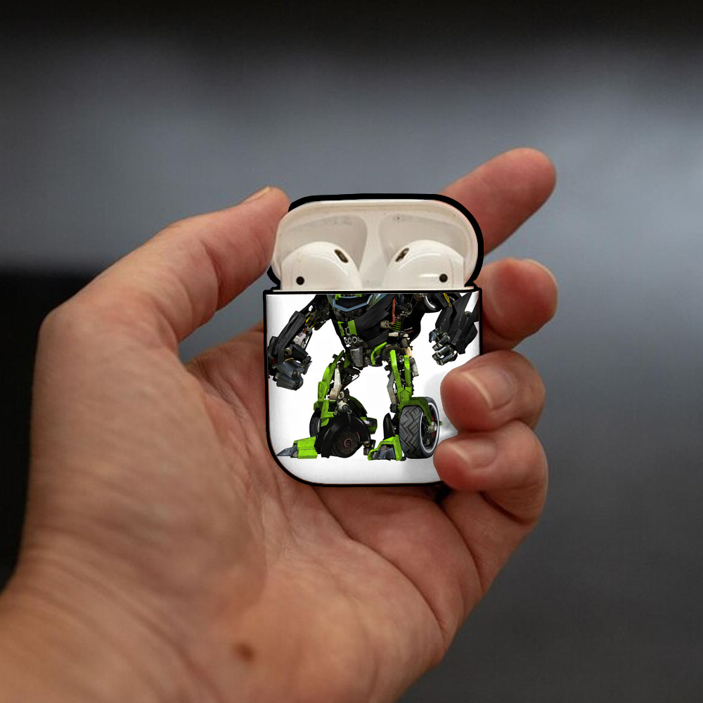 Transformers トランスフォーマー AirPods 第2世代保護ケース ハードシェル ブラック 耐衝撃・防指紋・カラビナ付き