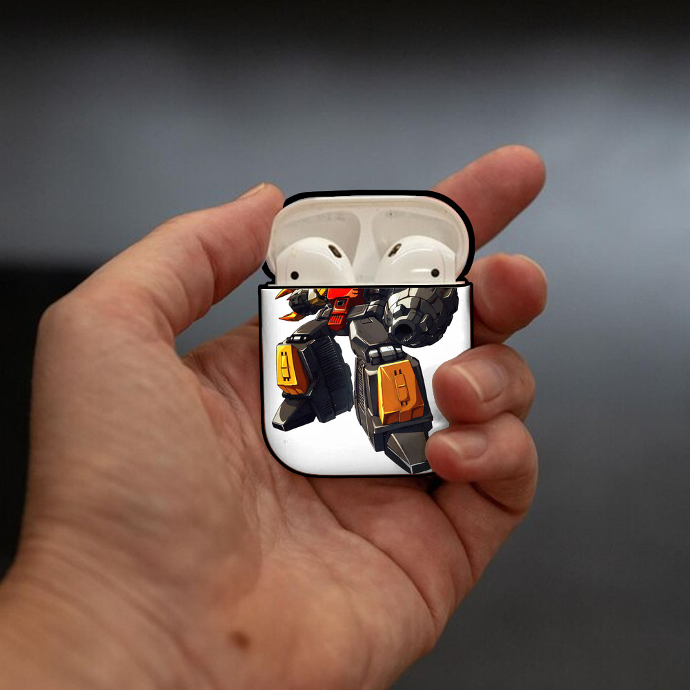 Transformers トランスフォーマー AirPods 第2世代保護ケース ハードシェル ブラック 耐衝撃・防指紋・カラビナ付き