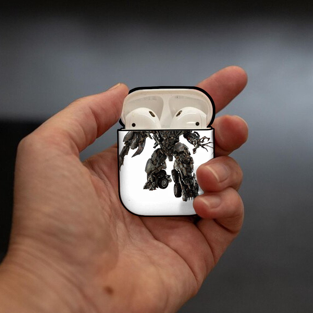 Transformers トランスフォーマー AirPods 第2世代保護ケース ハードシェル ブラック 耐衝撃・防指紋・カラビナ付き