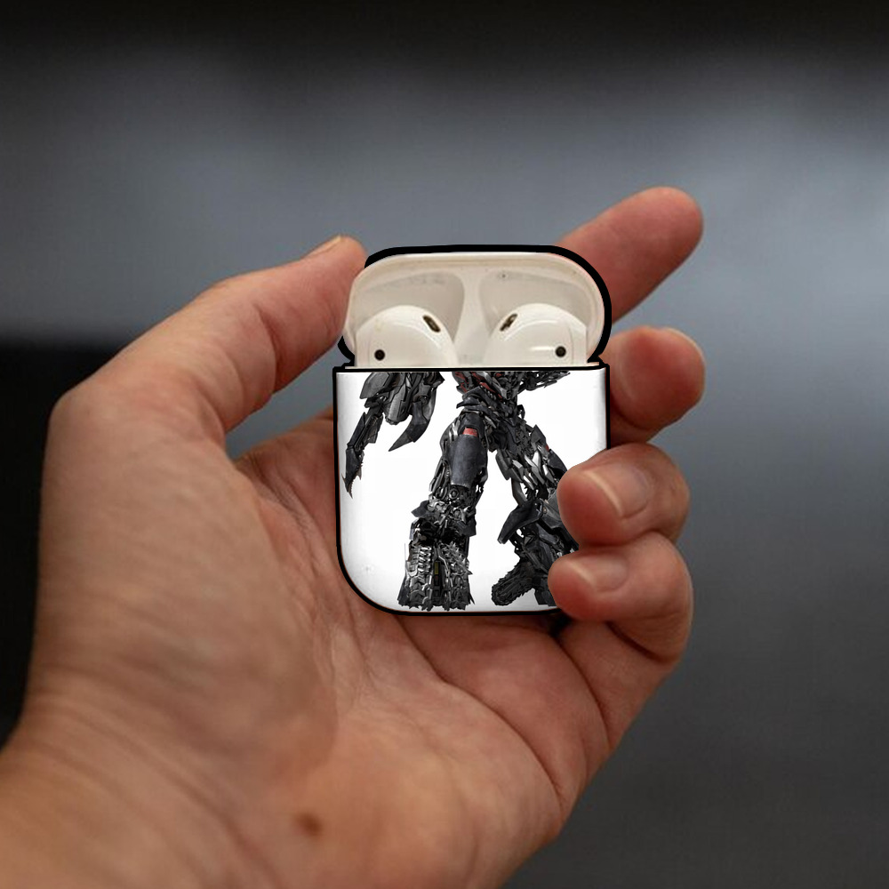 Transformers トランスフォーマー AirPods 第2世代保護ケース ハードシェル ブラック 耐衝撃・防指紋・カラビナ付き