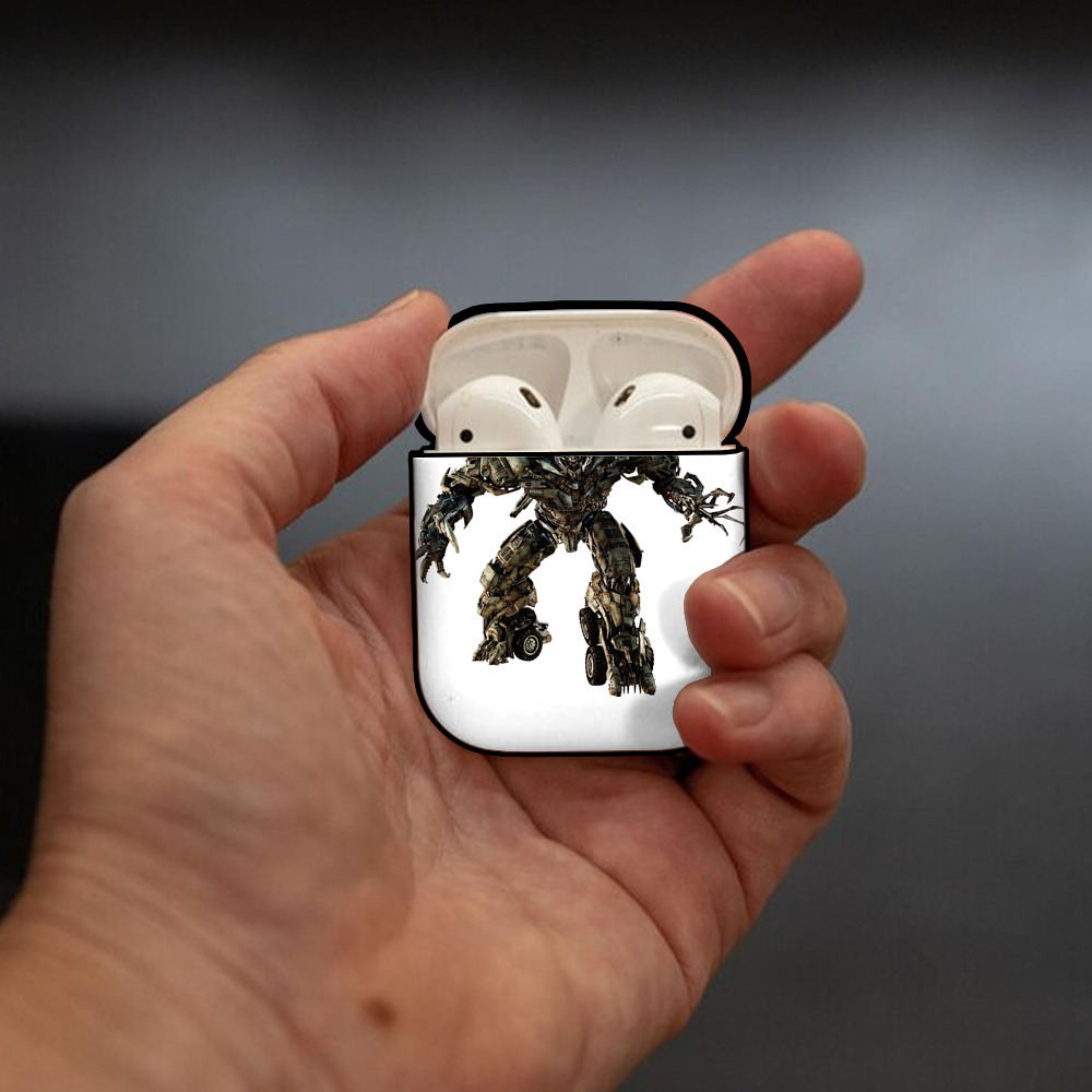 Transformers トランスフォーマー AirPods 第2世代保護ケース ハードシェル ブラック 耐衝撃・防指紋・カラビナ付き