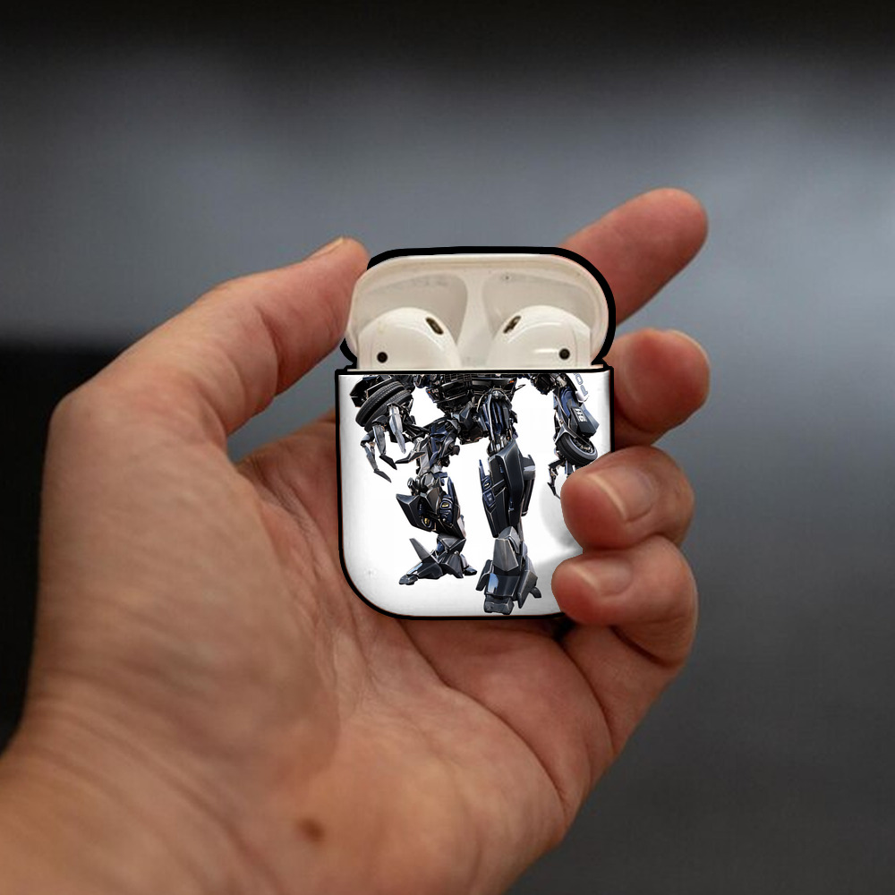 Transformers トランスフォーマー AirPods 第2世代保護ケース ハードシェル ブラック 耐衝撃・防指紋・カラビナ付き