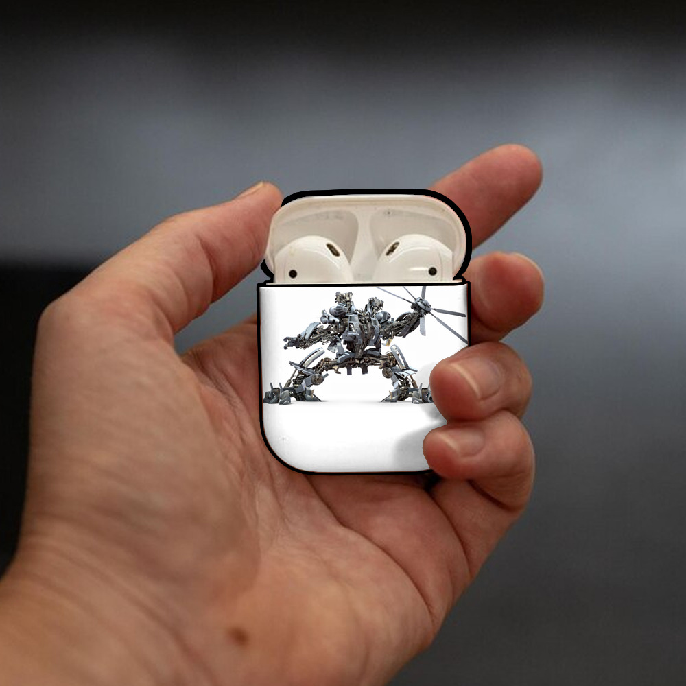 Transformers トランスフォーマー AirPods 第2世代保護ケース ハードシェル ブラック 耐衝撃・防指紋・カラビナ付き