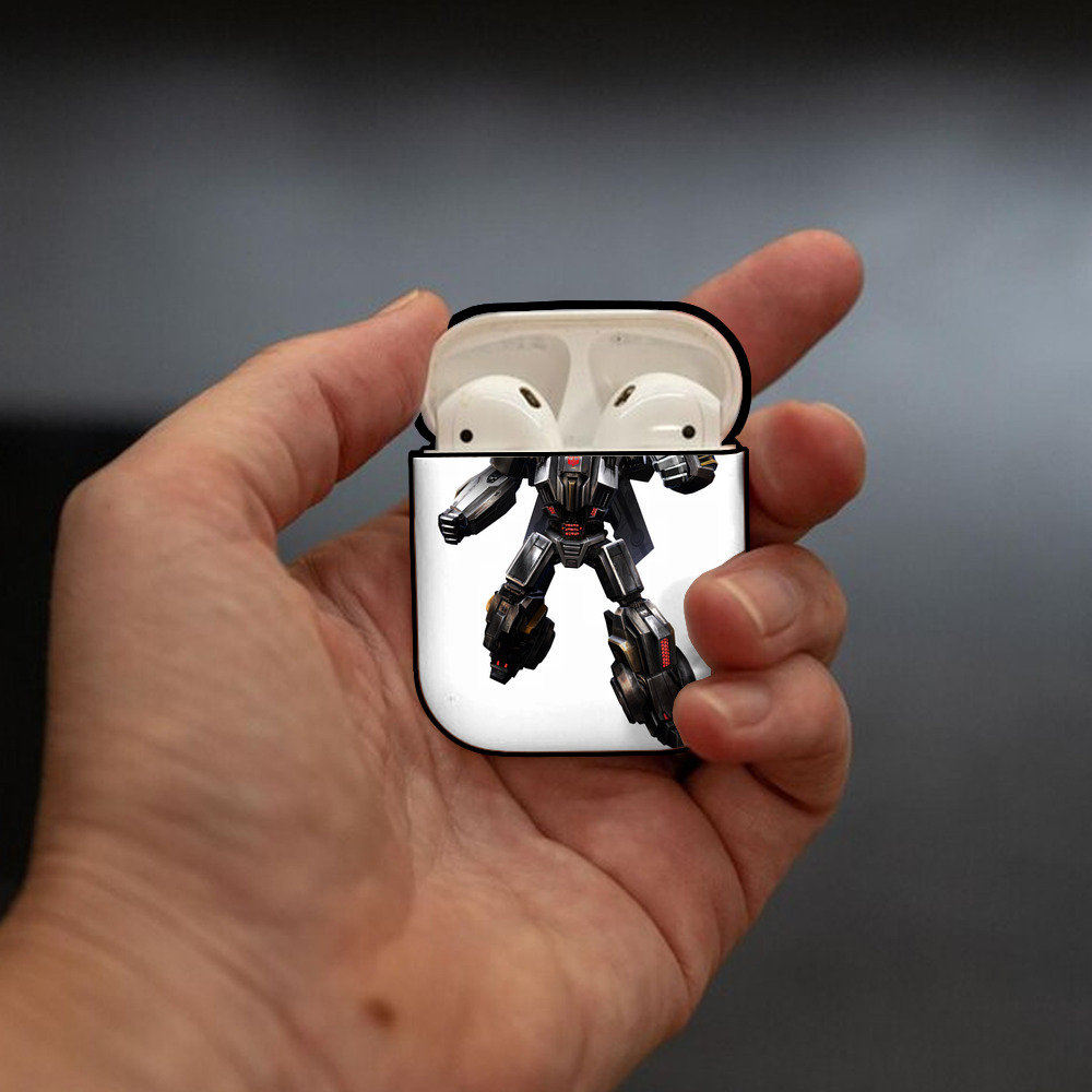 Transformers トランスフォーマー AirPods 第2世代保護ケース ハードシェル ブラック 耐衝撃・防指紋・カラビナ付き