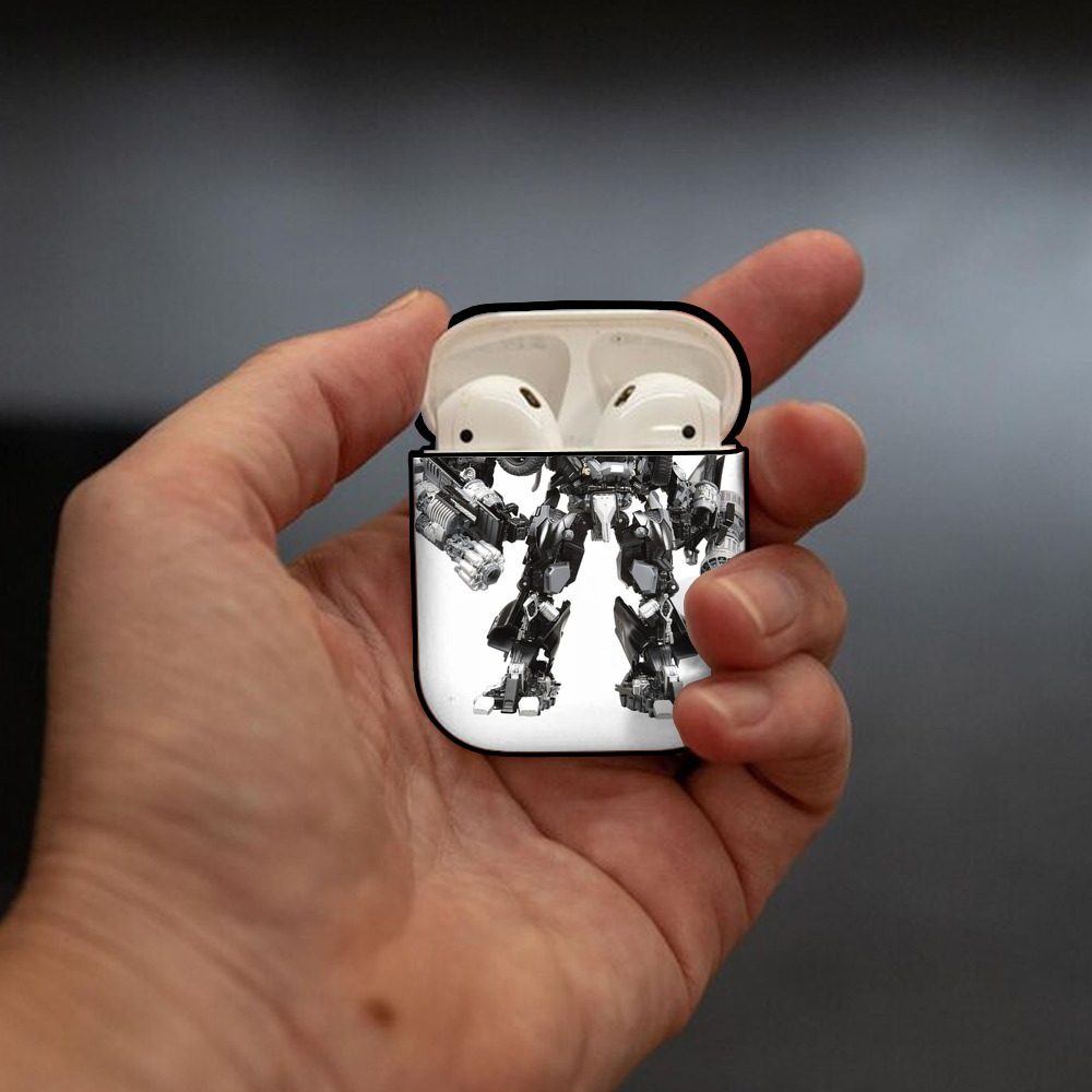 Transformers トランスフォーマー AirPods 第2世代保護ケース ハードシェル ブラック 耐衝撃・防指紋・カラビナ付き
