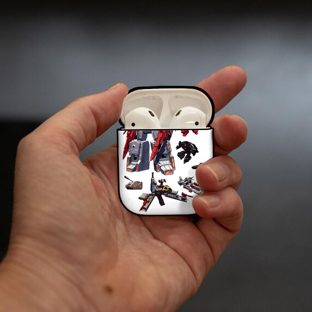 Transformers トランスフォーマー AirPods 第2世代保護ケース ハードシェル ブラック 耐衝撃・防指紋・カラビナ付き