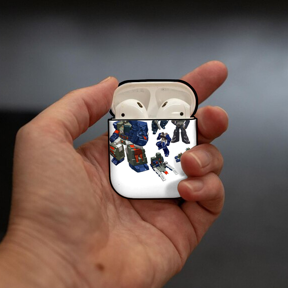 Transformers トランスフォーマー AirPods 第2世代保護ケース ハードシェル ブラック 耐衝撃・防指紋・カラビナ付き