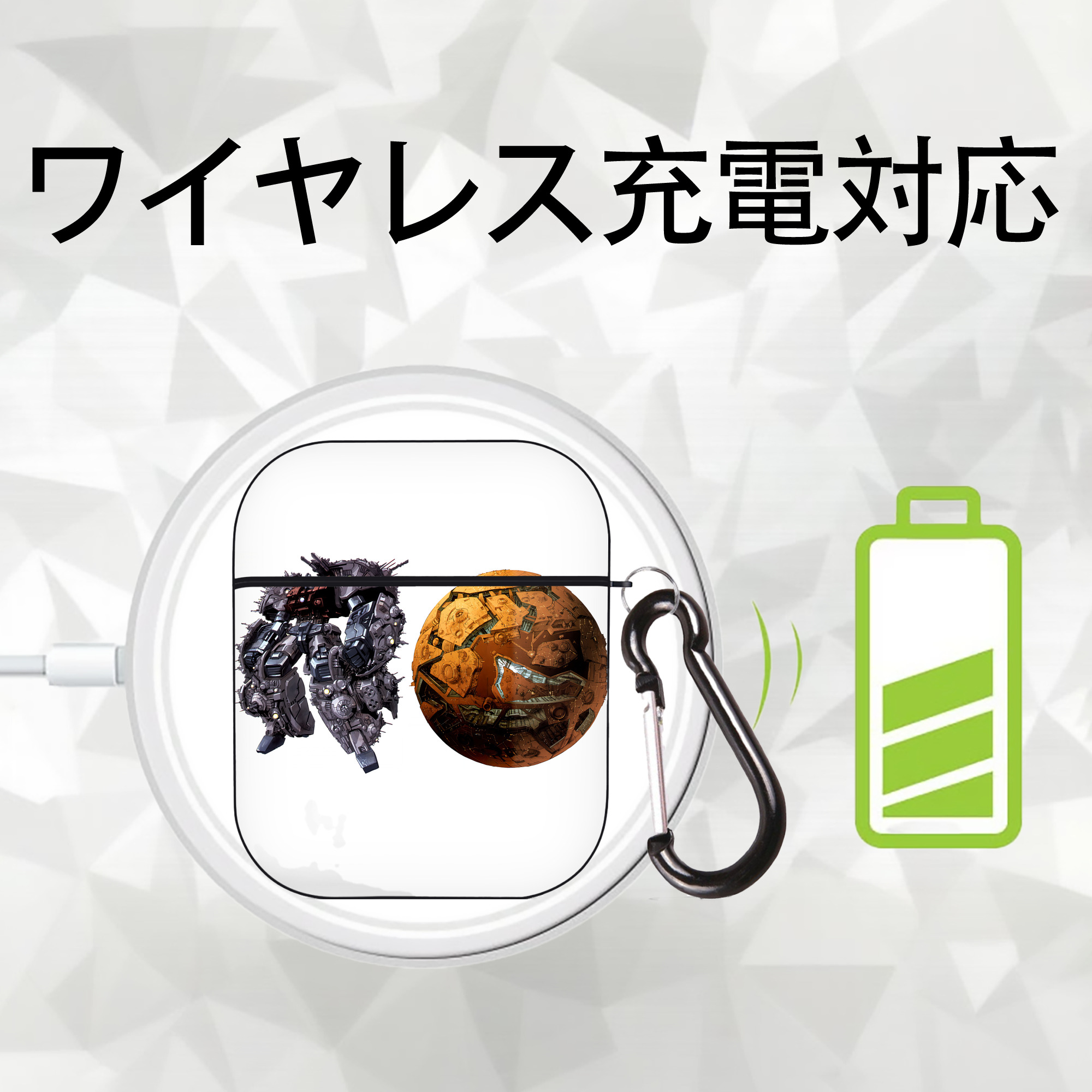 Transformers トランスフォーマー AirPods 第2世代保護ケース ハードシェル ブラック 耐衝撃・防指紋・カラビナ付き